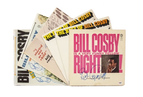Lot of (6) Bill Cosby Autographed Records